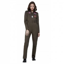 Top Gun Damas Disfraz Khaki