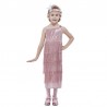 Disfraz de flapper rosa 20s