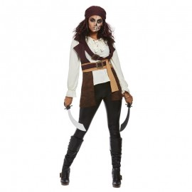 Disfraz de pirata de espíritu oscuro marrón