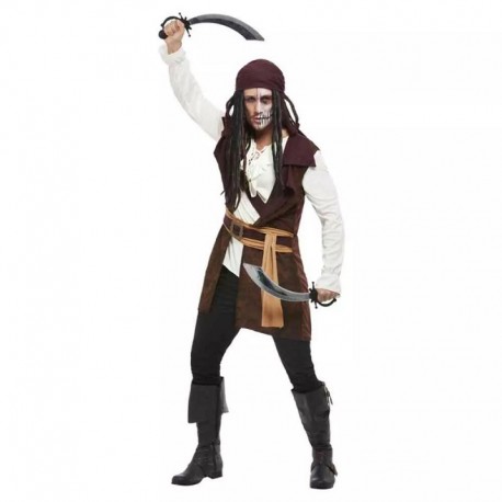 Disfraz de pirata de espíritu oscuro marrón