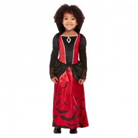 Disfraz de vampiro para niños pequeños rojo y negro