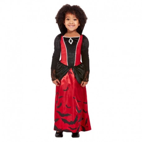 Disfraz de vampiro para niños pequeños rojo y negro