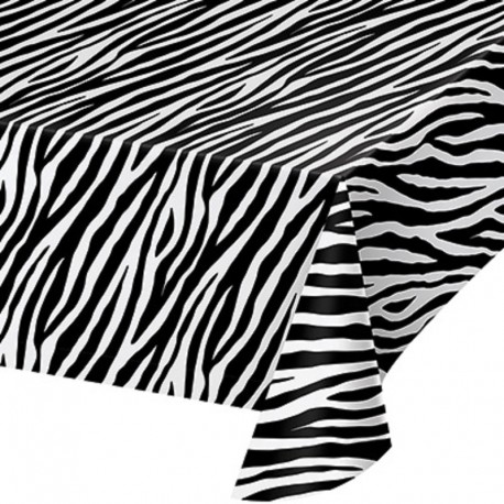 COUVERTURE DE TABLE EN PLASTIQUE 274 x 137 CM COUVERTS DE TABLE ZEBRA