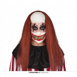 Demi-masque de clown en latex