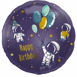 Ballon astronaute Happy Birthday 45 cm