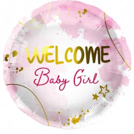 Ballon Welcome Baby Girl 45 cm