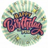 Ballon Rétro Happy Birthday 45 cm