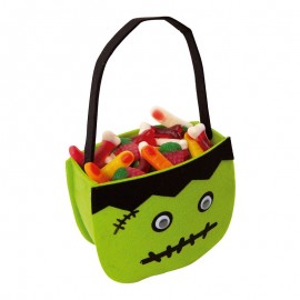 Sac à bonbons en feutre Frankenstein avec yeux mobiles