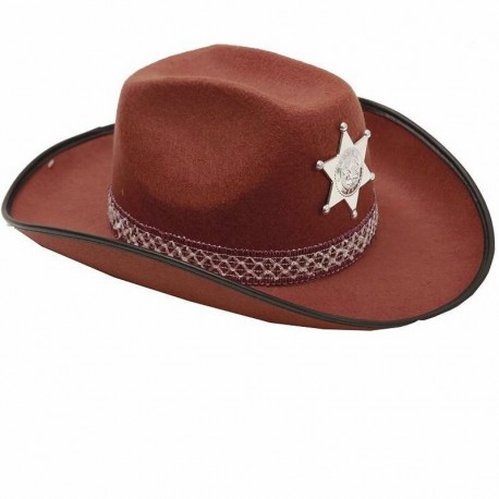 Chapeau de cow-boy marron