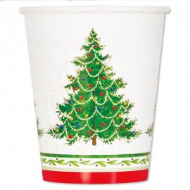 8 Gobelets Sapin de Noël 266 mL