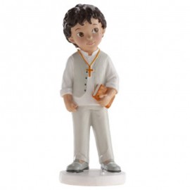 Figure Communion Enfant Costume Gris 16 cm