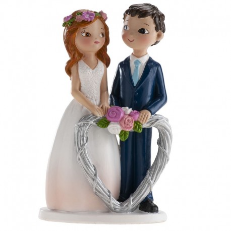 Figure de mariage en forme de cœur 16 cm