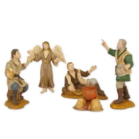 5 Santons Pour Crèche 8 cm