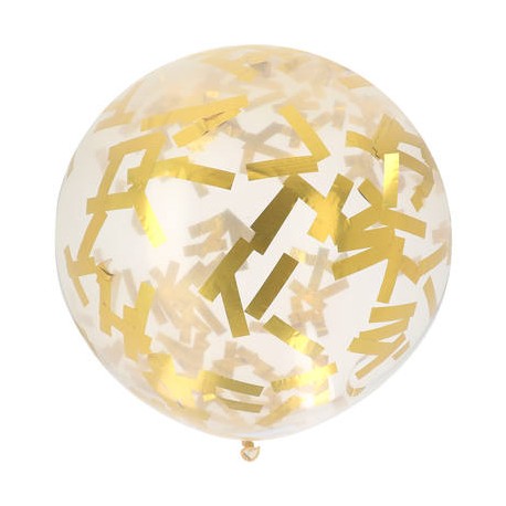 Ballon avec Confettis Dorés 61 cm