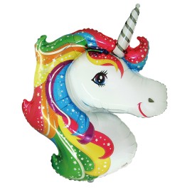 Ballon tête de licorne 101 x 79 cm Ballon tête de licorne 101 x 79 cm