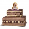 Figurine de communion Fille lisant la Bible 8 Cm