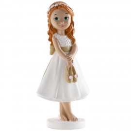 Figurine de communion fille aux pieds nus 13 Cm