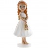 Figurine de communion fille aux pieds nus 13 Cm