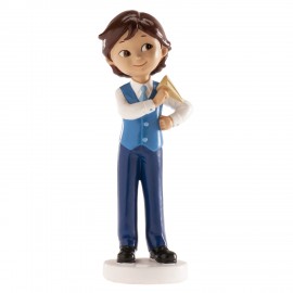 Figurine enfant de communion avec avion 13 Cm