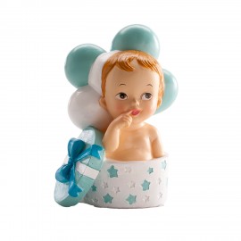 Figurine de baptême pour bébé garçon Cadeau et ballons