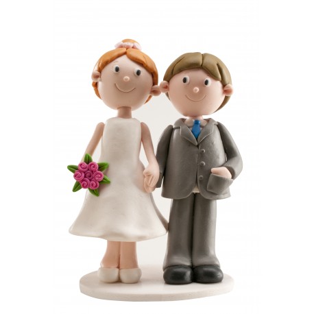 Figurine de Mariage Clay se tenant la main 13 Cm