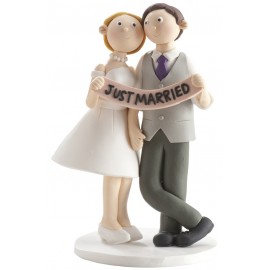 Figurine de Mariage Clay Jeunes Mariés 14 Cm