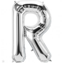 Ballon Lettre R 110 cm Argenté