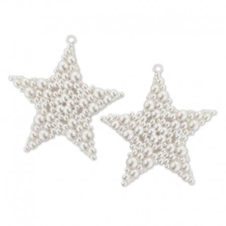 2 Étoiles à Perles 9 cm