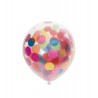 6 Ballons avec confettis de papier 30 cm