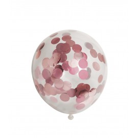 6 ballons de confettis en papier métalisé 30 cm