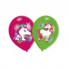 6 Ballons Licorne en Latex 28 cm