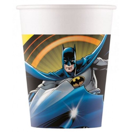 Kit De Fête Batman Pour 8 Personnes - 8 Assiettes, 8 Verres, 16 Serviettes - Décoration De Table Anniversaire - Licence Officielle