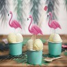 6 Toppers Flamants Rose