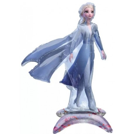 Ballon Elsa de la Reine des Neiges avec Support 48 x 63 cm