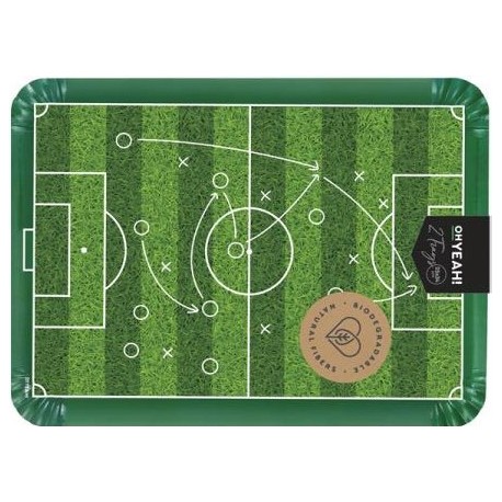 Plateaux Rectangulaires Football en Carton