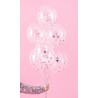 6 Ballons avec confettis de papier 30 cm