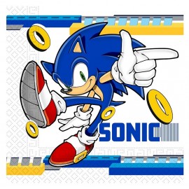 16 Serviettes Sonic 33 cm