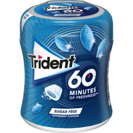 6 Chicles Trident Bote Peppermint Sin Azúcar