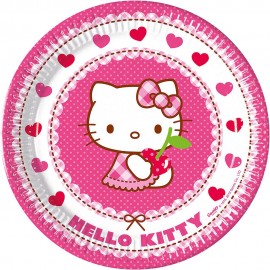 8 Assiettes Hello Kitty 23 cm