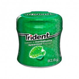 6 Chicles Trident Bote Spearmint Sin Azúcar