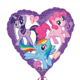 Ballon My Little Pony en Forme de Coeur à Paillettes