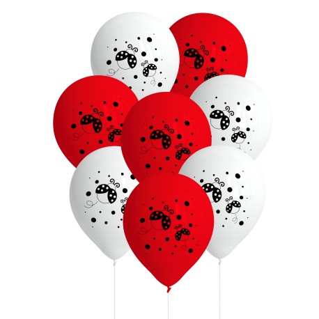 8 Ballons Coccinelle