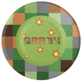 8 Assiettes Minecraft 18 cm 8 Assiettes Minecraft 18 cm