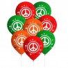 8 ballons Hippie en latex