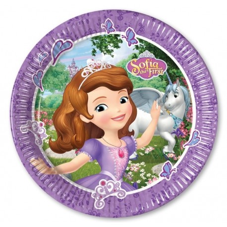 8 Assiettes Sofia la Princesse 23 cm