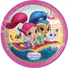 8 Assiettes Shimmer & Shine 23 cm