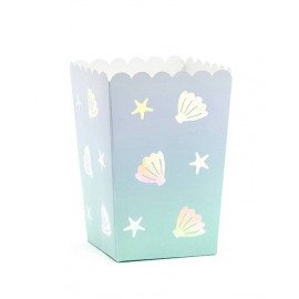 6 Boîtes à Popcorn de Sirène Iridescentes