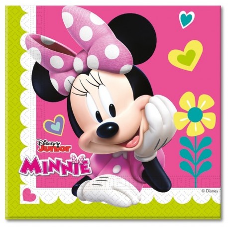 20 Serviettes Minnie Rose 33 cm