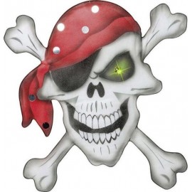 Crâne de pirate avec os croisés