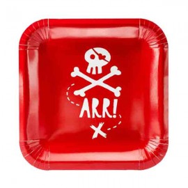 6 Assiettes Pirate Party 20 cm